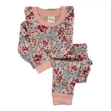 Pijama Largo Niños/as 100% Algodón Flores
