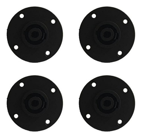 Pack De 4 Conectores Ficha Speakon Chasis Hembra 4 Contactos Tipo Neutrik De Excelente Calidad !