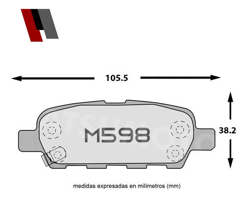 Pastillas De Freno Trasera Nissan Maxima 2003-2008 Foto 3