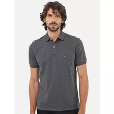 Polo Tommy Hilfiger Masculina Coupe Sur Ivy Grafite