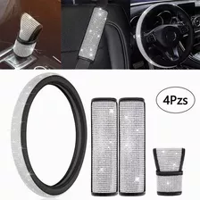 Decoración Coche Para Mujer Funda Volante Diamante (4pcs)