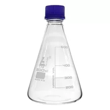 Erlenmeyer Frasco, 16.9 Fl Oz - Vidrio De Borosilicato - Con