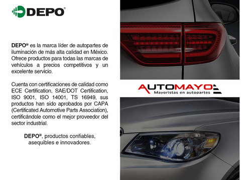 2) Cuartos Traseros S/foco Depo Optima Para Kia 2019-2020 Foto 5