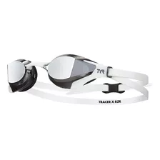 Óculos Natação Espelhado Tyr Tracer-x Rzr Racing Cor Branco/prata