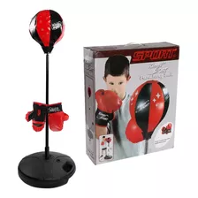 Saco De Boxeo Ajustable Y Guantes Para Niños Costway 