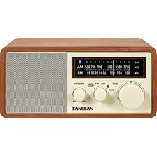 Sangean Wr-16 Am - Fm - Bluetooth Radio De Madera Gabinete C