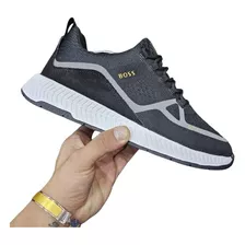 Tenis Hugo Boss De Malla Con Logo Lateral Estampado Hombre 