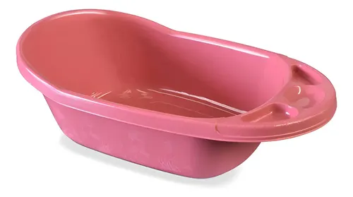 Banheira Arqplast Infantil 32l Antiderrapante Rosa Grande Rosa Decorada