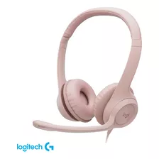 Audifono Logitech H390 Usb - Cancelación De Ruido Color Rosa