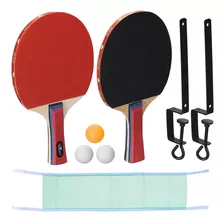 Kit Ping Pong Tenis Mesa 2 Raquetes 3 Bolinhas Rede Suporte