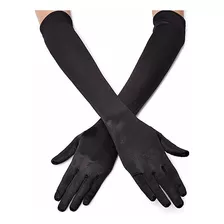 Guantes Largos Satin Elasticos Ajustables Fiestas Eventos 