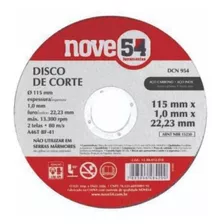 Disco De Corte Inox 4.1/2 (115x1,0x22,25) Nove54 50unidades