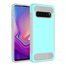 Funda Para Samsung Galaxy S10 Plus, Celeste/gris/resistente