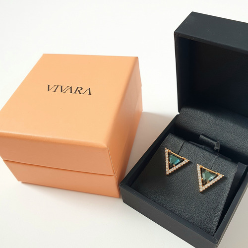 Brinco Vivara Ouro Rosa 18k 750 Topázios London E Diamantes Rosa