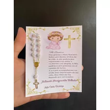 Tarjeta Personalizada Con Rosario Especial Para Recuerdo