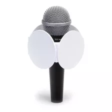 Canopla Acrílico Para Microfone Sbt4circulos Branca Ou Preta