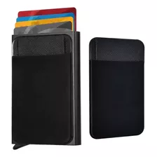 Tarjetero De Aluminio Bloqueo Rfid Porta Cartera Para Hombre