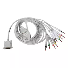 Cable De Electrocardiografo 12 Derivaciones Tipo Banana 