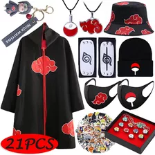 Naruto Akatsuki Uchiha Itachi - Kit De Ropa Cos Cloak De 21