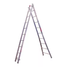 Escada Esticável Dupla Alumínio Alulev 2x9 Degraus - Ed 109