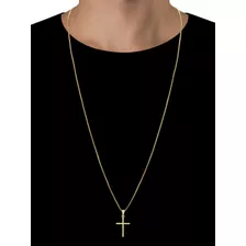 Cordão Banhado A Ouro 18k Mais Pingente Crucifixo