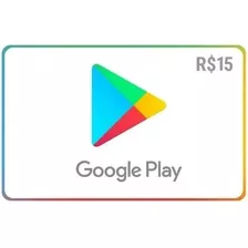 Cartão Gift Card Google Playstore 15 Vale Presente Promoção