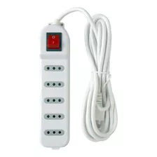 Alargador Zapatilla Con Switch Macrotel 5 Posiciones Blanco