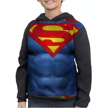  Casaco Moletom Infantil Super Homem Super Man Peitoral