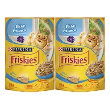 Kit Sache Friskies Sabor Peixe Branco 2 Un Purina Para Gatos