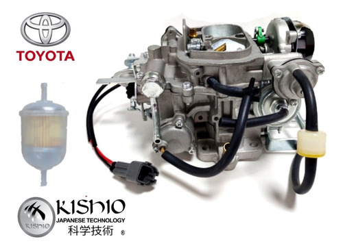Carburador 2 Gargantas Y Filtro Toyota Pickup 22r 2.4l 81-95 Foto 3