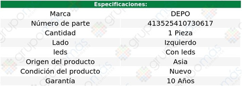 Faro Niebla Izq C/leds Bmw 318i 16 Al 19 Depo Foto 4