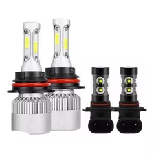 Kit De Faros Led De 8000 Lm De Haz Alto Y Bajo/niebla Para F