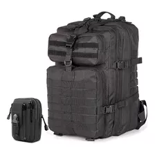 Mochila Táctica Militar 45 Lt Pouch Estuche Celular Color Negro