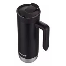 Termo Tapa Abrefácil Contigo® Con Asa, Acero Inox, 592ml Color Licorice