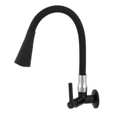 Torneira Cozinha Gourmet Parede 2 Jatos Cone Flexivel Preto