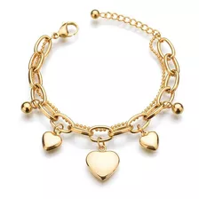 Pulsera Muliple Con Corazones - Zavana