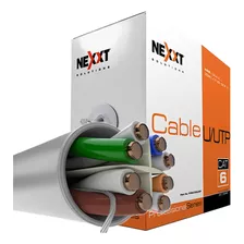 Rollo De Cable Utp Cat6 Nexxt De 305m Color Plomo 100% Cobre
