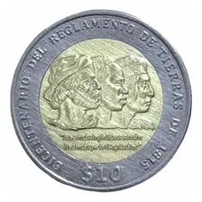 Moneda 10 Pesos Uruguayos Conmemorativa Bicentenario