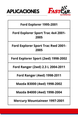 2 Amortiguadores Delantero Ford Explorer Sport2wd 1998 2002 Foto 4