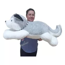 Lobo Lindo Cachorro Husky Siberiano Pelúcia 100cm X 45cm 