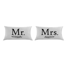 Kit 2 Almofadas Decorativa Mr And Mrs