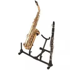 Soporte Para 2 Saxos Y 2 Flautas O Clarinetes De Piso Envios