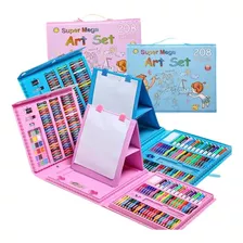 Set De Arte De Dibujo Y Pinturas Infantil 208 Pcs C/estuche