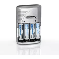 Pilas Aa Recargable 3150 Mah Ultimaxx Con Cargador 4 Pila