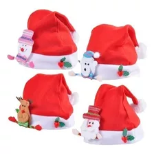 Gorro Navidad Viejo Pascuero Para Niños - Sombrero Navideño Color Rojo