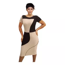 Vestido Social Moda Evangélica Cristã, Tubinho Midi Elegante