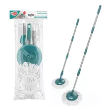 Refil Cabo Mop Giratório Fit Flashlimp Completo Cor Verde