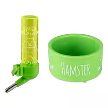 Kit Hamster - Bebedouro 50 Ml E Comedouro 70 Ml (verde)