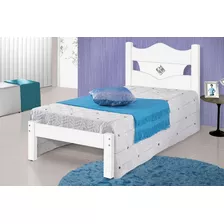 Cama Solteiro Julia Branca 100% Mdf Carmolar