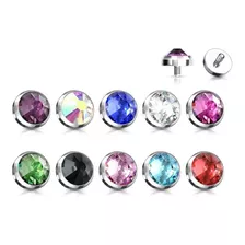 (1 Peça) Topo Piercing Microdermal Titânio Cristal 7mm